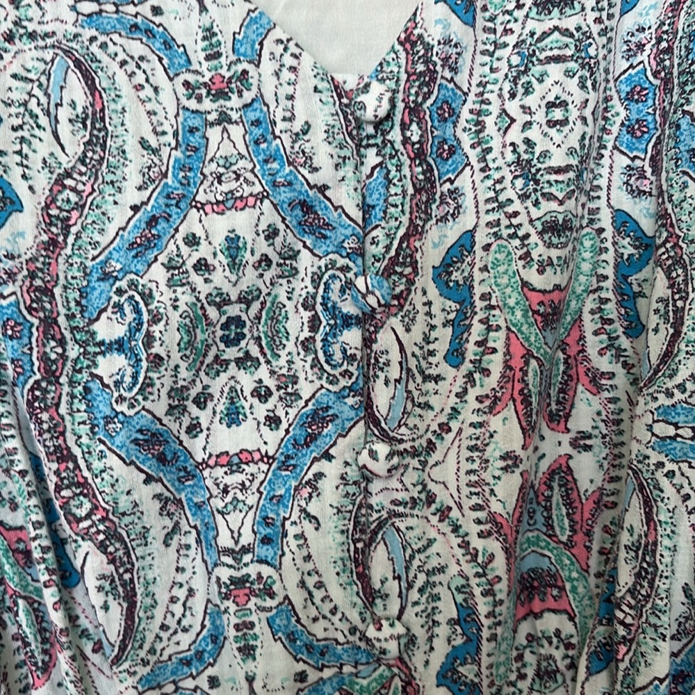 Lane Bryant Blue Sleeveless V-Neck Maxi Sundress - Picture 3 of 4